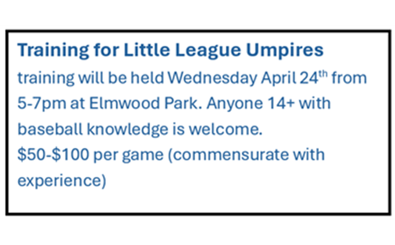 Training for Little League Umps